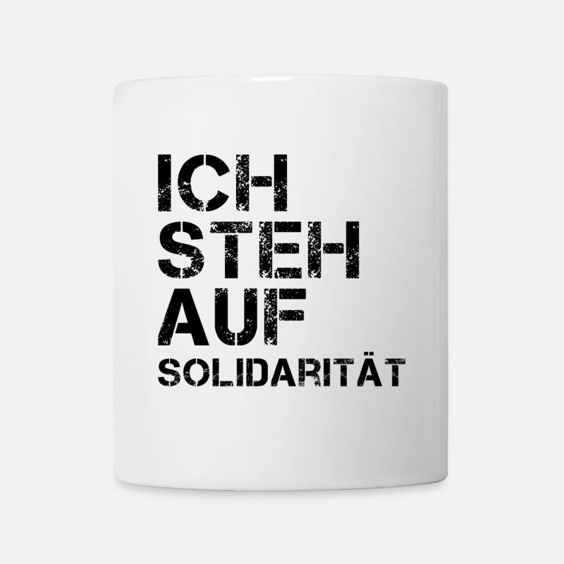 ICH STEH AUF Solidarität - Tasse - Weiß