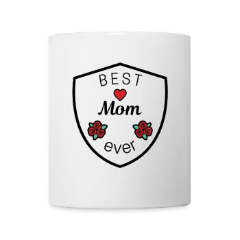 best mom ever coat of arms shield heart coat - Mug - white - Front