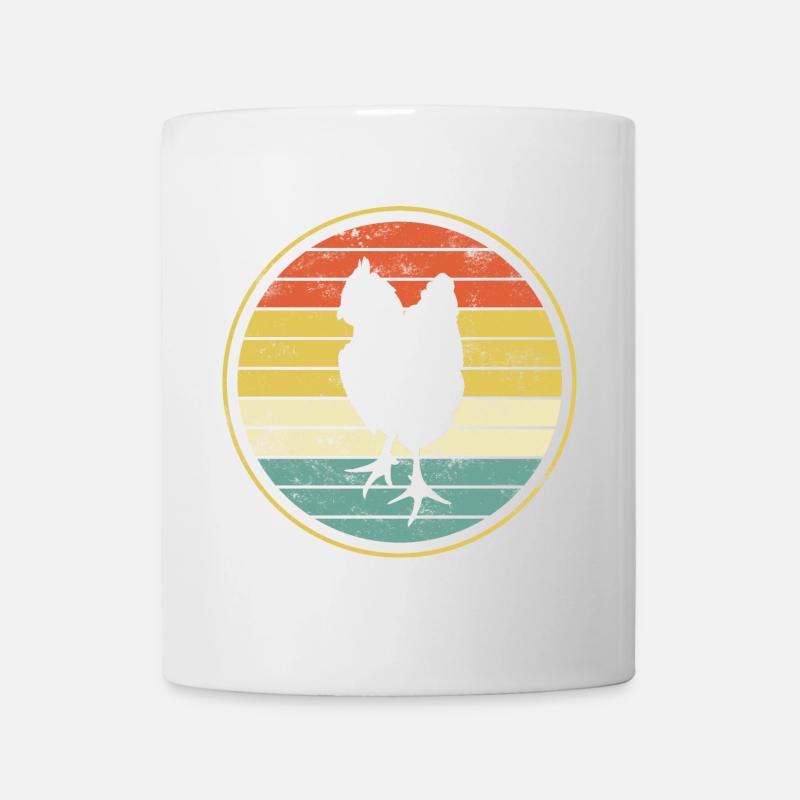 Poulet poules - Mug blanc - blanc