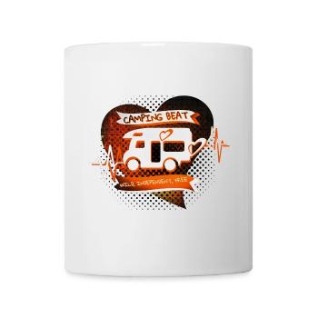 CAMPING BEAT - Herzschlag Orange Motorhome Camping - Mug - white - Front
