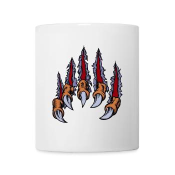 Tier Krallen - Tasse - Weiß - Vorne
