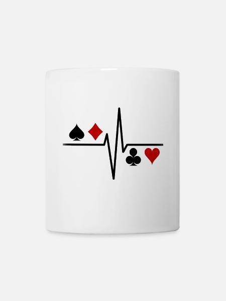 Poker Battements de coeur - Mug blanc - blanc