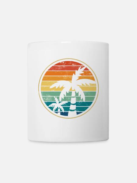 Palme Palmen Strand - Tasse - Weiß