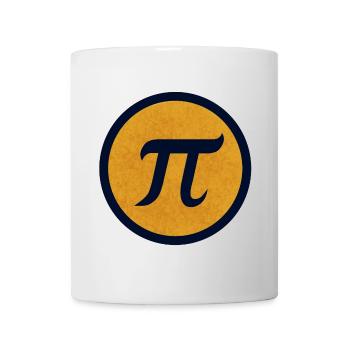 Pi Symbol on Yellow Textured Background - Mug - white - Front