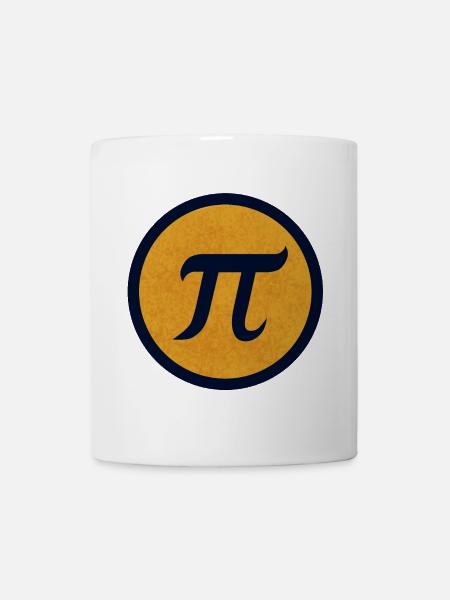 symbole pi sur fond texturé jaune - Mug blanc - blanc