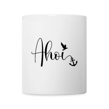 Ahoi Küste Nordsee Möwe Anker - Tasse - Weiß - Vorne