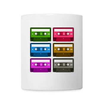 Cassettes - Mug blanc - blanc - Devant