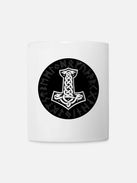 Mjölnir Celtique Nœud Runique - Mug blanc - blanc