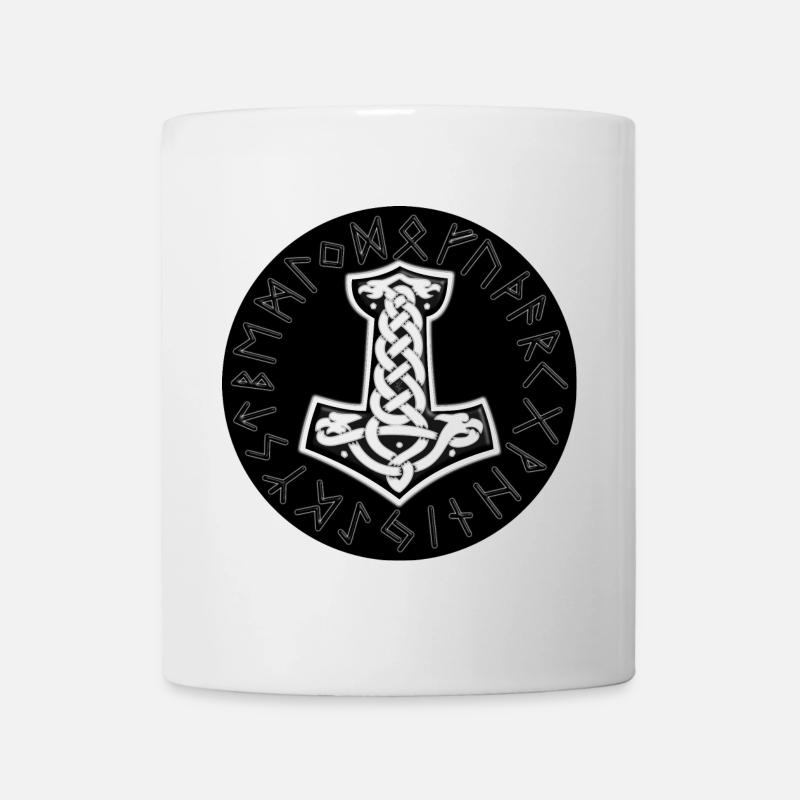 Mjölnir Keltischer Runenknoten - Tasse - Weiß