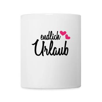 Endlich Urlaub - Tasse - Weiß - Vorne