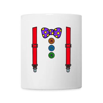 Costume clown carnaval carnaval - Mug blanc - blanc - Devant
