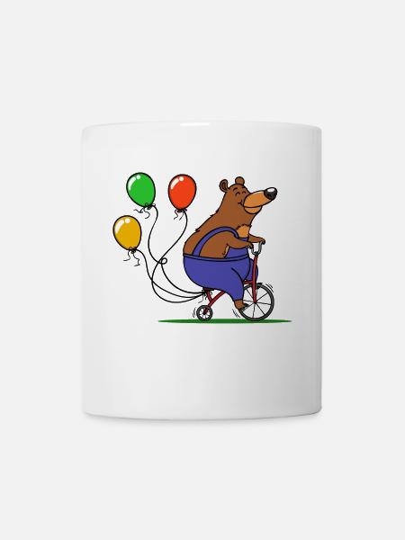 Karneval Fasching Bär Luftballon - Tasse - Weiß