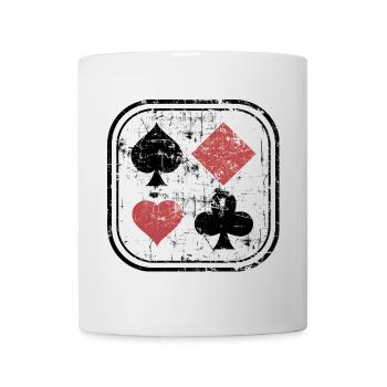 Pik Karo Heart Cross used look for poker players - Mug - white - Front