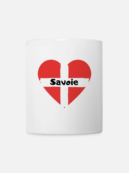 Savoie Drapeau Coeur - Mug blanc - blanc