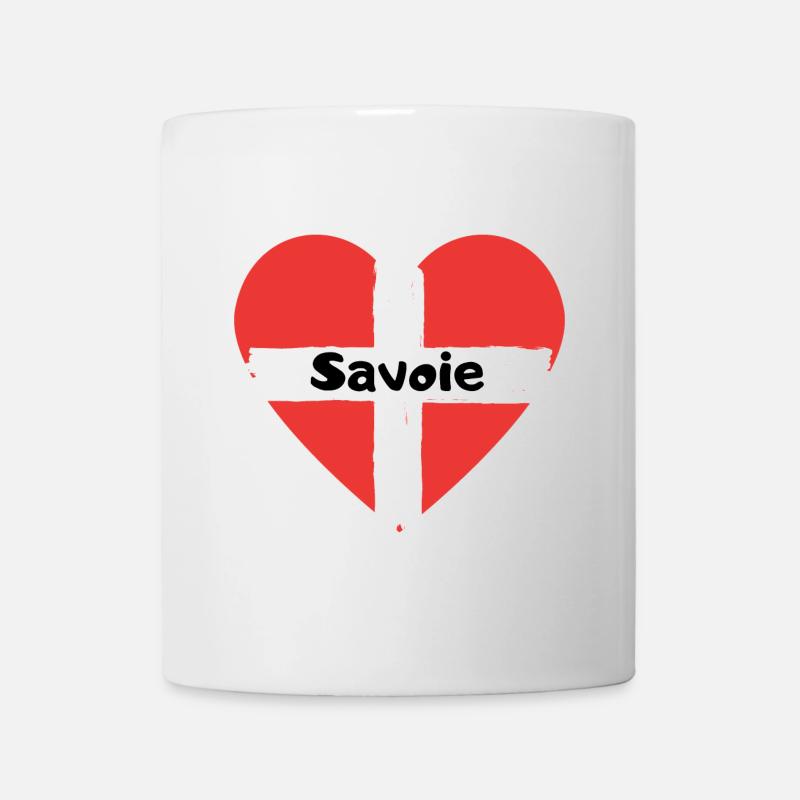 Savoie Drapeau Coeur - Mug blanc - blanc