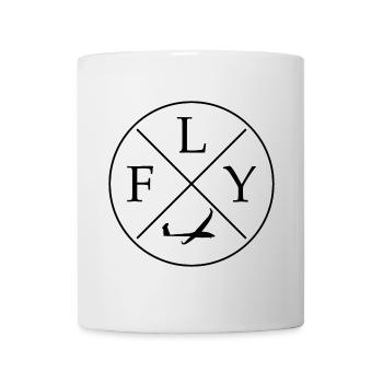FLY Logo planeurs planeurs planeurs planeurs - Mug blanc - blanc - Devant