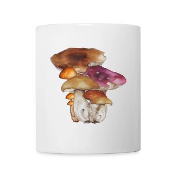 Aquarell Waldpilze Kolonie - Tasse - Weiß - Vorne