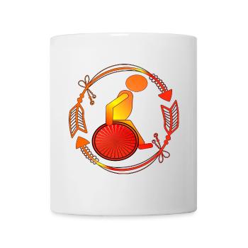 Rollstuhllfahrer Gehbehinderung ROLLSTUHL - Tasse - Weiß - Vorne