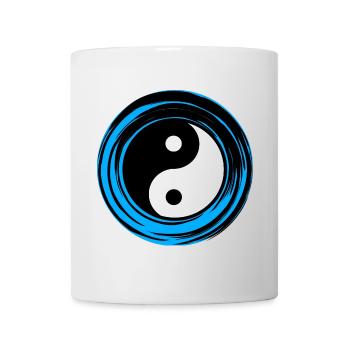 Yin-Yang Blau - Tasse - Weiß - Vorne