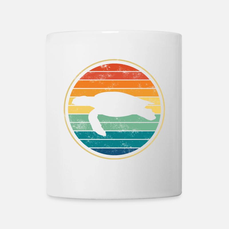 Tortue tortue de mer - Mug blanc - blanc