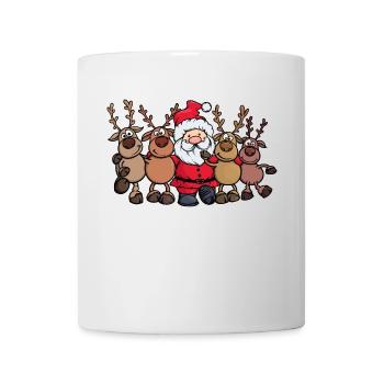 Xmas Weihnachten Weihnachtsmann Hirsch - Tasse - Weiß - Vorne