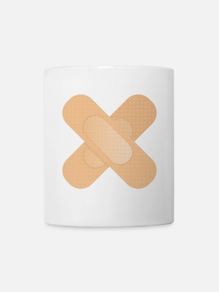 Dispositif de fixation croisé comme élément de conception - Mug blanc - blanc