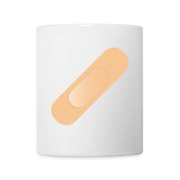 Un dispositif simple de fixation comme élément de conception - Mug blanc - blanc - Devant