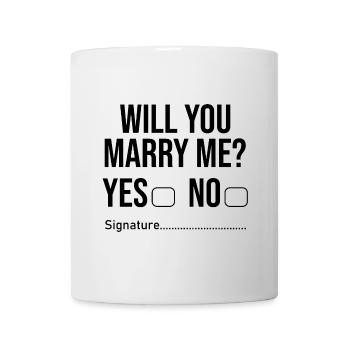 Veux-tu m'épouser? - Mug blanc - blanc - Devant