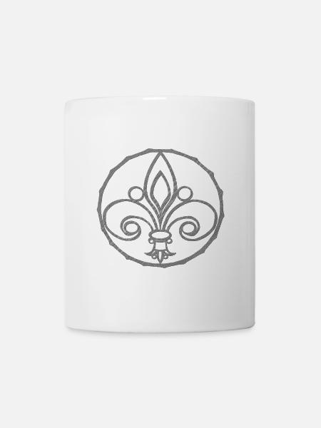 wappensymbole, fleur de lys Relief - Tasse - Weiß