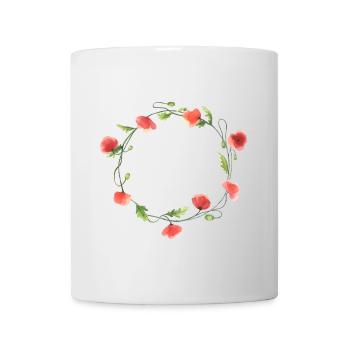 Couronne de pavot II - Mug blanc - blanc - Devant