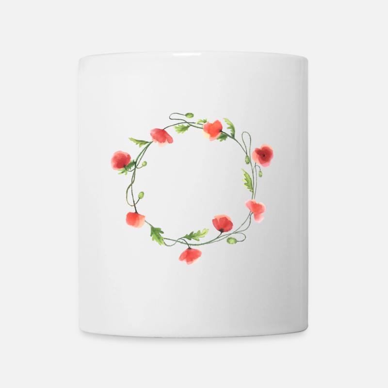 Couronne de pavot II - Mug blanc - blanc