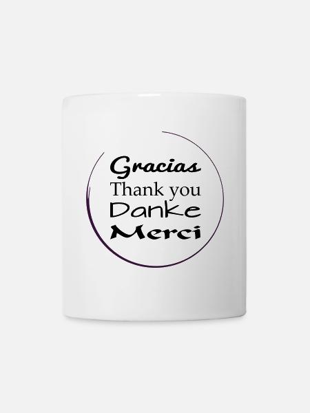 Nous disons merci, gracias, merci - Mug blanc - blanc