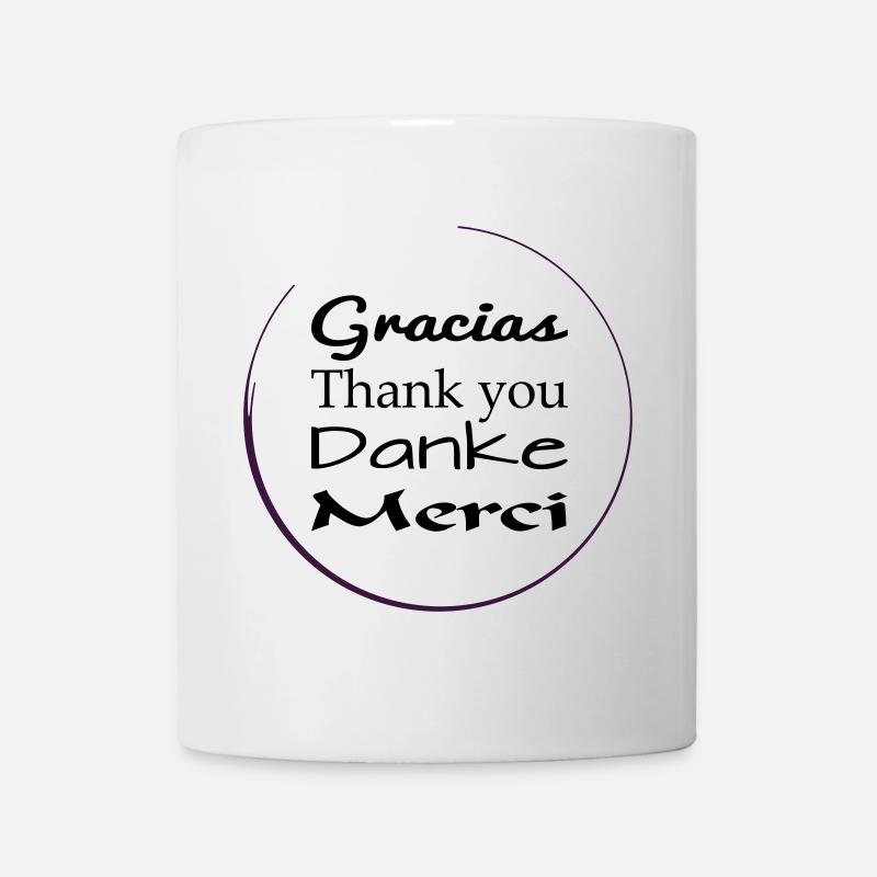 Nous disons merci, gracias, merci - Mug blanc - blanc
