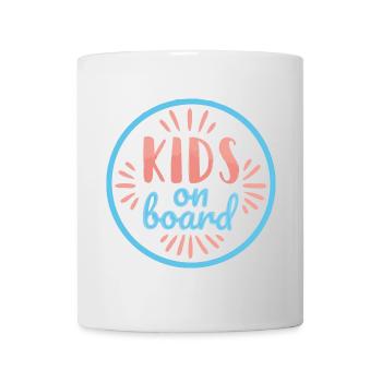 Kids on board - Mug blanc - blanc - Devant