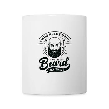 Lustige Bart Hipster Männer Schriftzug Typografie - Tasse - Weiß - Vorne
