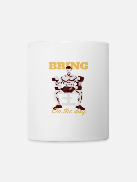 Funny Gym Motivational Quote Lettering Typography - Mug - white
