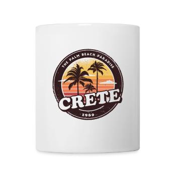 Crète Grèce Vintage Beach Design - Mug blanc - blanc - Devant