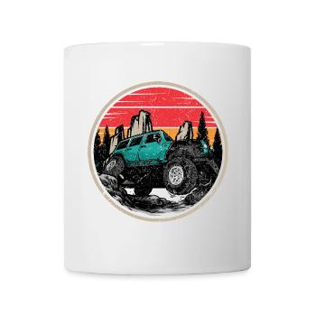 Sunset Trail Offroad-Jeep - Tasse - Weiß - Vorne