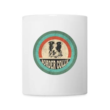 Border Collie Vintage - Mug blanc - blanc - Devant