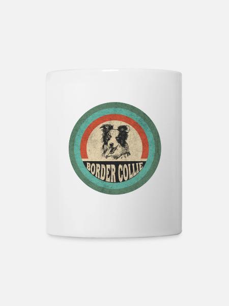 Border Collie Vintage - Tasse - Weiß