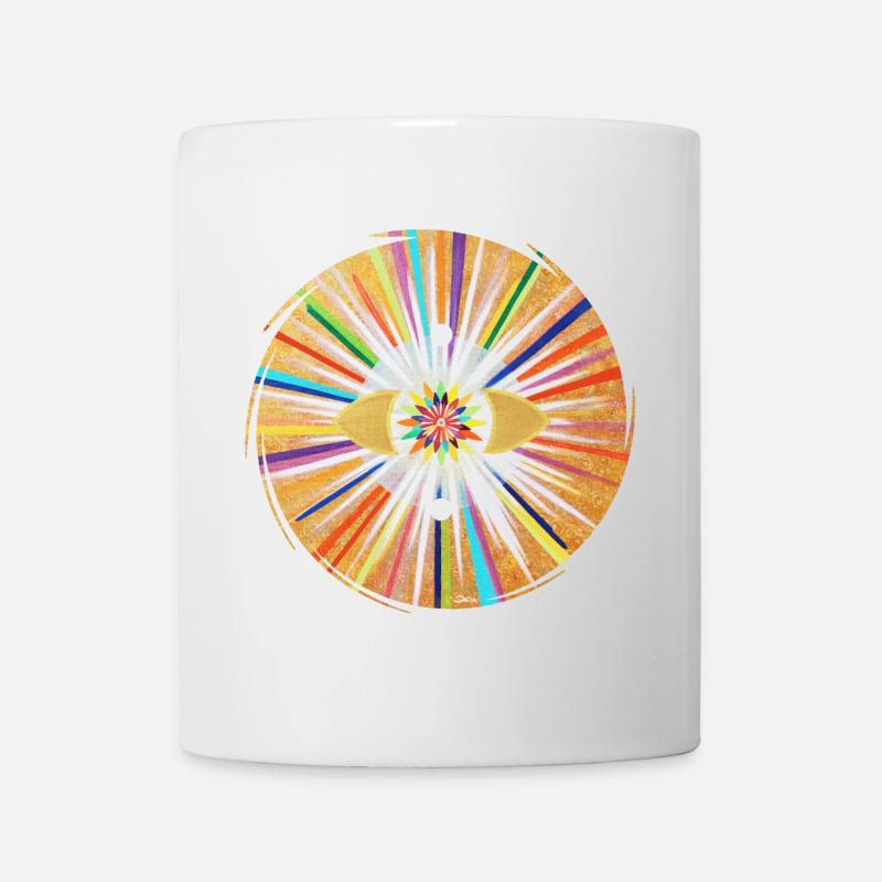 Sternentor Regenbogen-Lichtkraft rund Sonja Ariel - Tasse - Weiß