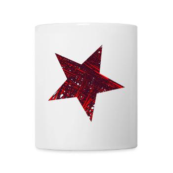 STERN. STERNE. STERN. STERNE. FEST. JAHRESTAG - Tasse - Weiß - Vorne