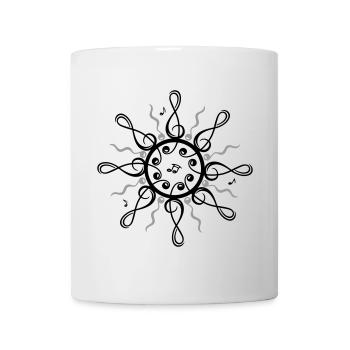Music Sun Clefs Sheet Music Notes - Mug - white - Front