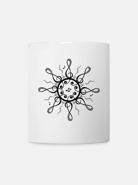 Musique Soleil Clé de musique Notes musicales - Mug blanc - blanc