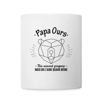 Papa ours - Mug blanc - blanc - Devant
