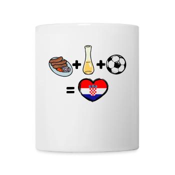 Flagge Fussball Herz Kroatien - Tasse - Weiß - Vorne