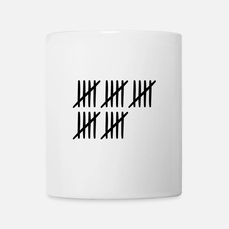25 Geburtstag Strichliste - 25 Jahre alt - Tasse - Weiß