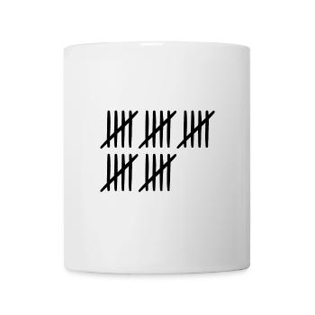25 anniversaire Liste-barres - 25 ans - Mug blanc - blanc - Devant