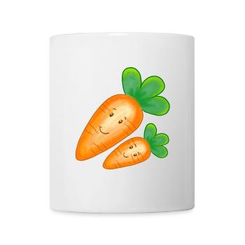 Carotte Carotte en riant - Mug blanc - blanc - Devant