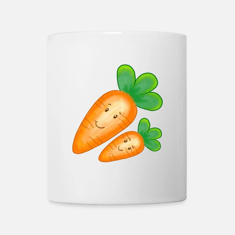 Karotte Möhre lachend - Tasse - Weiß